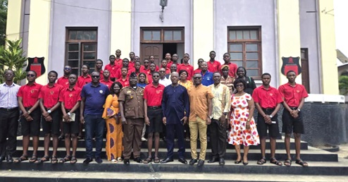 Members of the International Prison Chaplains Association (IPCA), Ghana, with a section of the students of Mfantsipim School