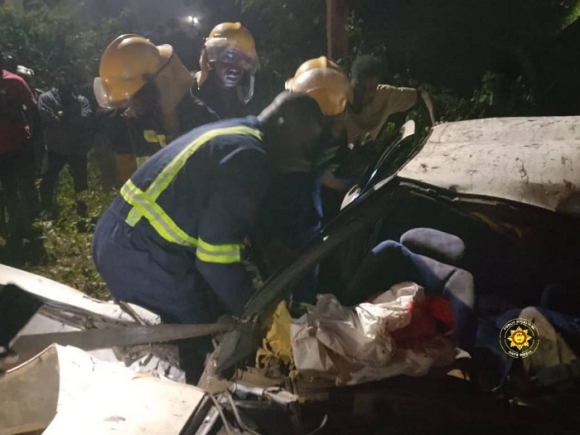 Five dead in fatal crash between VIP bus and Hyundai Elantra at Tano-Odumase