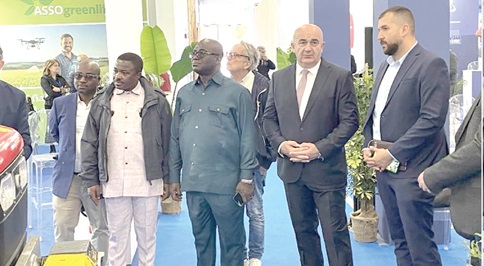 Eric Opoku (3rd from right), Minister of Agricultre, with Federico Vecchioni (2nd from right), Managing Director, BF International, and other officials at the fair Eric Opoku (3rd from right), Minister of Agricultre, with Federico Vecchioni (2nd from right), Managing Director, BF International, and other officials at the fair