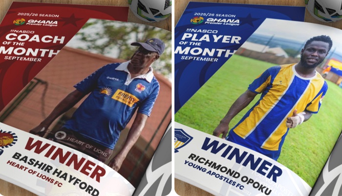 Ghana Premier League: Bashir Hayford, Richmond Opoku win NASCO Coach and Player of the Month awards Ghana Premier League: Bashir Hayford, Richmond Opoku win NASCO Coach and Player of the Month awards