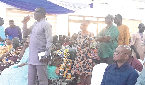 A participant making a contribution at the forum