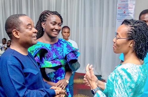 Dr Zanetor Agyeman-Rawlings (right), MP for  Klottey Korle, Prof. Dzifa Dey (middle), Founder, Rheumatology Initiative, and Prof. Alfred F. Yawson, Provost, College of Health Sciences, University of Ghana, Legon, at the event