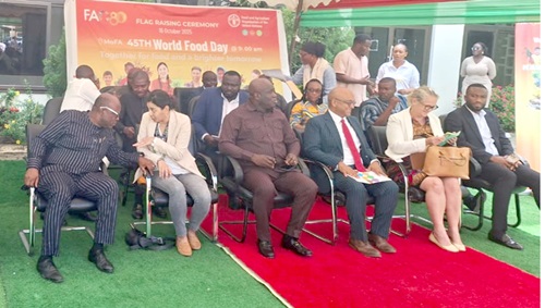 Eric Opoku (3rd from left), Minister of Food and Agriculture, and other dignitaries at the event