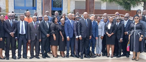 Justice Tanko Amadu (arrowed) with Ghanaian and Nigerian judges after the symposium Justice Tanko Amadu (arrowed) with Ghanaian and Nigerian judges after the symposium