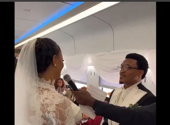Video: Nollywood star Shawn Faqua, wife make history with Nigeria’s first-ever train wedding