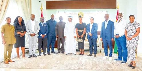 Dr Abdulla Al Mandoos (6th from right), Ambassador of the United Arab Emirates to Ghana with some participants after the meeting Dr Abdulla Al Mandoos (6th from right), Ambassador of the United Arab Emirates to Ghana with some participants after the meeting