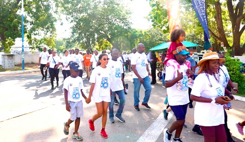 Some participants during the walk Some participants during the walk