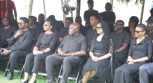 Oheneba Akwesi Abeyie (middle), Akomfrehene of the Manhyia Palace and Head of the Konadu Family, with Dr Zanetor Agyeman Rawlings (2nd from left); Kimathi Rawlings (left), and the children of the late Nana Konadu Agyeman-Rawlings, former First Lady of Ghana. Pictures: ELVIS NII NOI DOWUONA Oheneba Akwesi Abeyie (middle), Akomfrehene of the Manhyia Palace and Head of the Konadu Family, with Dr Zanetor Agyeman Rawlings (2nd from left); Kimathi Rawlings (left), and the children of the late Nana Konadu Agyeman-Rawlings, former First Lady of Ghana. Pictures: ELVIS NII NOI DOWUONA