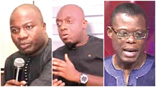 Mahama Ayariga - Majority Leader, Justin Kodua Frimpong - NPP General Secretary, Fifi Fiavi Kwetey - NDC General Secretary Mahama Ayariga - Majority Leader, Justin Kodua Frimpong - NPP General Secretary, Fifi Fiavi Kwetey - NDC General Secretary