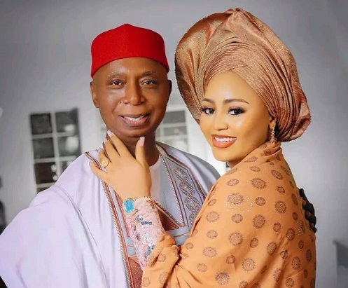 Ned Nwoko with one of his wives, Regina Daniels I feel sorry for men with one wife because it is difficult to stand on one leg –  Regina Daniels’  husband claims