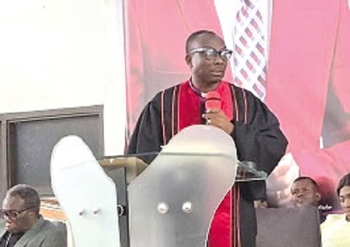 Apostle Eric Essandoh Anim Otoo, General Overseer of The Lord’s Pentecostal Church International, delivering his address at the 64th General Conference in Accra