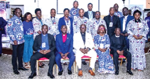 Rt. Rev Dr Abraham Nana Opare Kwakye, Moderator of the Presbyterian Church of Ghana, and some members of the DSS during their deliberations Rt. Rev Dr Abraham Nana Opare Kwakye, Moderator of the Presbyterian Church of Ghana, and some members of the DSS during their deliberations