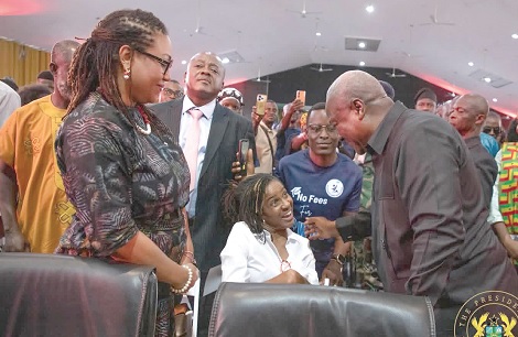President John Dramani Mahama (right) in an interaction with a participant during the ceremony President John Dramani Mahama (right) in an interaction with a participant during the ceremony