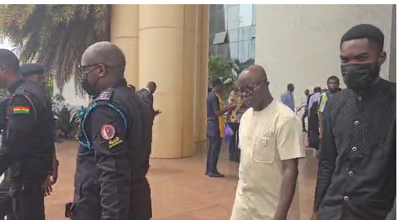 Osei Assibey Antwi leaving the court after the bail hearing on Thursday Former national service boss Osei Assibey Antwi granted GH¢800 million bail