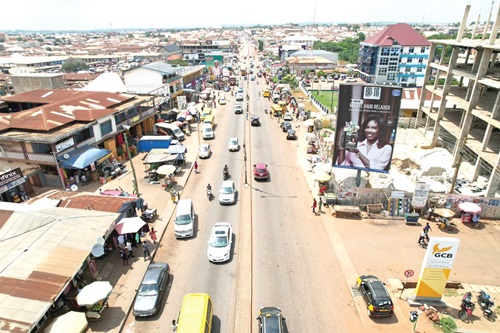 Techiman is strategically located along the Kumasi–Tamale Highway Techiman is strategically located along the Kumasi–Tamale Highway