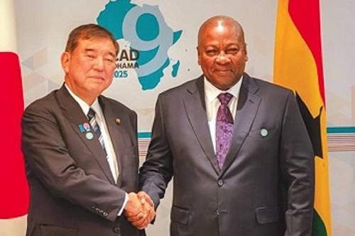 President Mahama (right) and Shigeru Ishiba, PM of Japan President Mahama (right) and Shigeru Ishiba, PM of Japan
