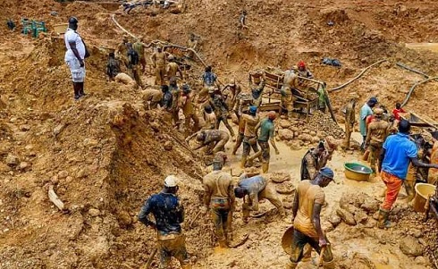 A galamsey site A galamsey site