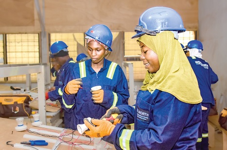 Girls in training under the Women Economic Empowerment Network intiative­­­