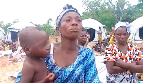 Some of the displaced persons at a camp in Sawla. credit: Chhannel One TV Some of the displaced persons at a camp in Sawla. credit: Chhannel One TV