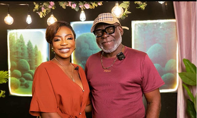 Kofi Adjorlolo with host Elizabeth Essuman It’s disrespectful to say Nollywood made GH actors popular- Kofi Adjorlolo