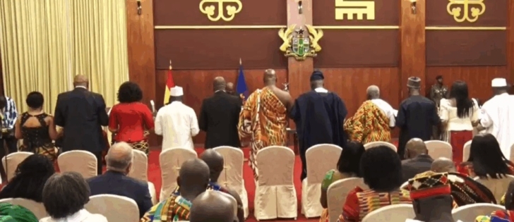 President Mahama swears in first batch of Envoys