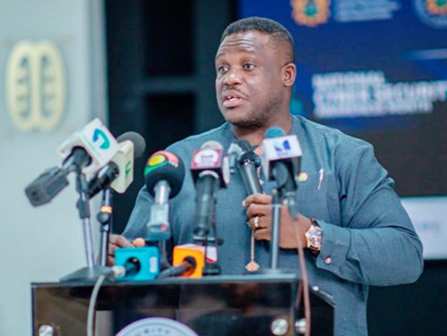 Samuel Nartey George, Minister of Communication, Digital Technology and Innovations, speaking at the event Samuel Nartey George, Minister of Communication, Digital Technology and Innovations, speaking at the event