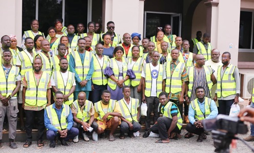 Members of the taskforce set up by the Shai Osudoku District Assembly