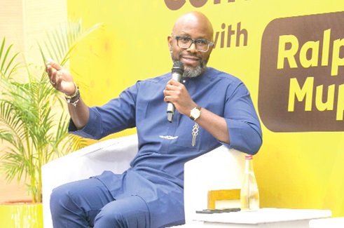 Ralph Mupita (left), Group CEO, MTN, speaking during the media engagement. Picture: DOUGLAS ANANE-FRIMPONG Ralph Mupita (left), Group CEO, MTN, speaking during the media engagement. Picture: DOUGLAS ANANE-FRIMPONG