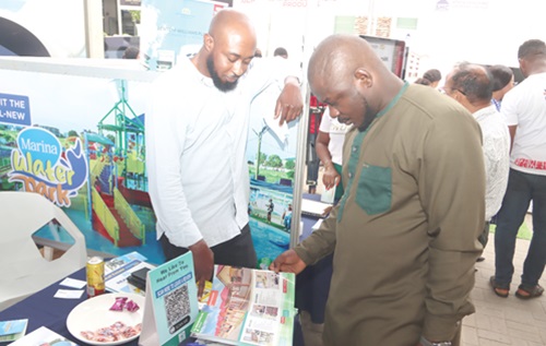 Patrons making inquiries at the Lakeside stand during the Daily Graphic-GREDA Home Fair 2025. Picture ELVIS NII NOI DOWUONA Patrons making inquiries at the Lakeside stand during the Daily Graphic-GREDA Home Fair 2025. Picture ELVIS NII NOI DOWUONA