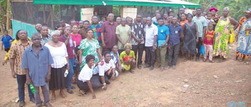 Enoch Kofi Boadu (arrowed), the CEO of DAS Biogas and Construction Limited, with the participants Enoch Kofi Boadu (arrowed), the CEO of DAS Biogas and Construction Limited, with the participants