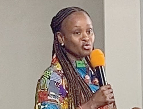 Constance Swaniker, Founder and President, DTI, speaking at the ceremony in Kumasi Constance Swaniker, Founder and President, DTI, speaking at the ceremony in Kumasi