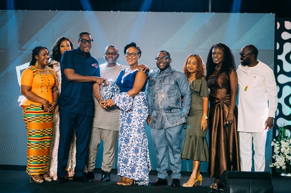 Serene Insurance CEO, Mercy Naa Koshie Boampong, receiving the topmost award – Insurance Professional of the Year 2024 accompanied by some members of staff at the 5th Chartered Institute of Insurance Ghana (CIIG) Excellence Awards held at the Kempinski Hotel in Accra. Serene Insurance CEO, Mercy Naa Koshie Boampong, receiving the topmost award – Insurance Professional of the Year 2024 accompanied by some members of staff at the 5th Chartered Institute of Insurance Ghana (CIIG) Excellence Awards held at the Kempinski Hotel in Accra.