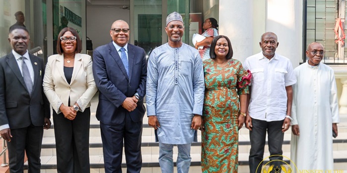 Members of the seven-member Peace Committee inaugurated in Accra to mediate and promote reconciliation in the Gbiniyiri land conflict in the Savannah Region. Members of the seven-member Peace Committee inaugurated in Accra to mediate and promote reconciliation in the Gbiniyiri land conflict in the Savannah Region.