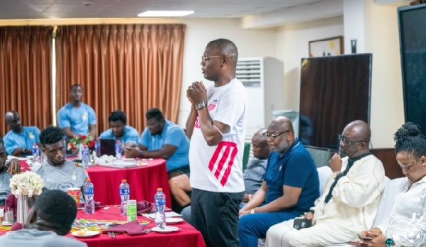 Mr Kofi Adams visited the team and officials ahead of the clash against Mali last Monday Mr Kofi Adams visited the team and officials ahead of the clash against Mali last Monday