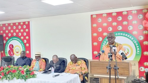 Kwasi Adu-Amankwah, a former Secretary-General of the Trades Union Congress, delivering the keynote address Kwasi Adu-Amankwah, a former Secretary-General of the Trades Union Congress, delivering the keynote address