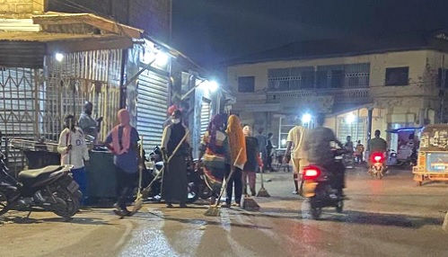 Some members of the task force working in the night