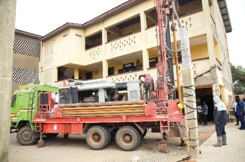 The borehole drilling machine. Picture: CALEB VANDERPUYE
