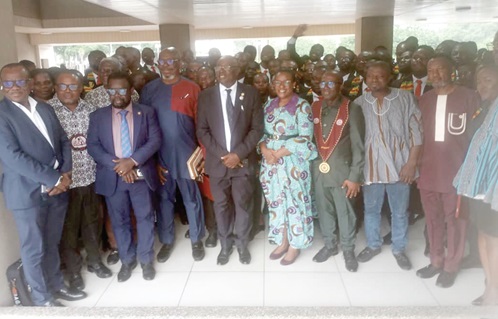 The newly-inducted engineers with some dignitaries after their induction into the Institution of Engineering and Technology - Ghana The newly-inducted engineers with some dignitaries after their induction into the Institution of Engineering and Technology - Ghana