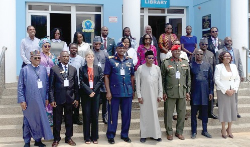 Dignitaries and participants in the Tripartite Meeting of Commandants of ECOWAS Training Centres of Excellence in Peace Support Operations.