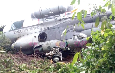 A crashed aircraft in a bush