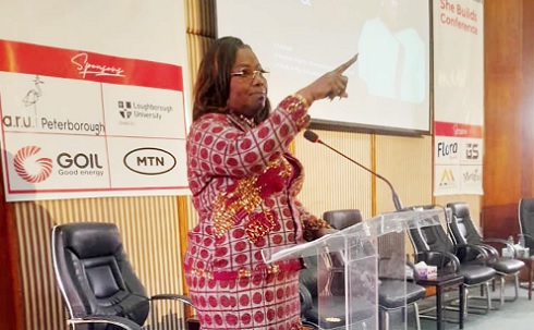 Nana Oye Bampoe Addo, Deputy Chief of Staff in Charge of Finance and Administration, speaking at the conference