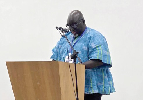 David Ayisala (right), the Global Alumni Chairman of ATU, addressing particapants in the event David Ayisala (right), the Global Alumni Chairman of ATU, addressing particapants in the event