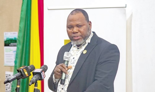 Dr Jacob Paarechuga, Deputy Chief Executive Officer in charge of General Services, EPA, speaking on behalf on the Minister Dr Jacob Paarechuga, Deputy Chief Executive Officer in charge of General Services, EPA, speaking on behalf on the Minister