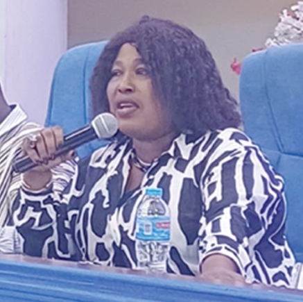 Nana Yaa Jantuah — Chairperson, Stakeholder Committee, PURC, addressing participants during the Accra Public Hearing for the Major Tariff Review Nana Yaa Jantuah — Chairperson, Stakeholder Committee, PURC, addressing participants during the Accra Public Hearing for the Major Tariff Review
