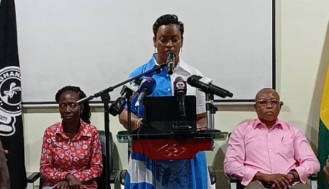 COP Lydia Yaako Donkor, Director-General of the CID addressing the press COP Lydia Yaako Donkor, Director-General of the CID addressing the press
