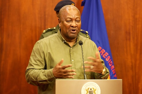 President John Dramani Mahama speaking at the event President John Dramani Mahama speaking at the event