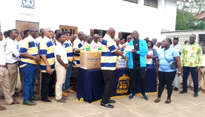 Bleoo ’80 donates assorted drugs to Accra Academy to mark Golden Jubilee