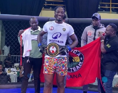 Lamptey salvages pride as Ghana’s lone warrior on fiery MMA night