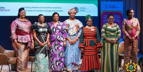 First Lady Lordina Mahama (2nd from right) and other First Ladies from the continent during the 80th session of the UN General Assembly (UNGA 80) organised by the Organisation of African First Ladies for Development