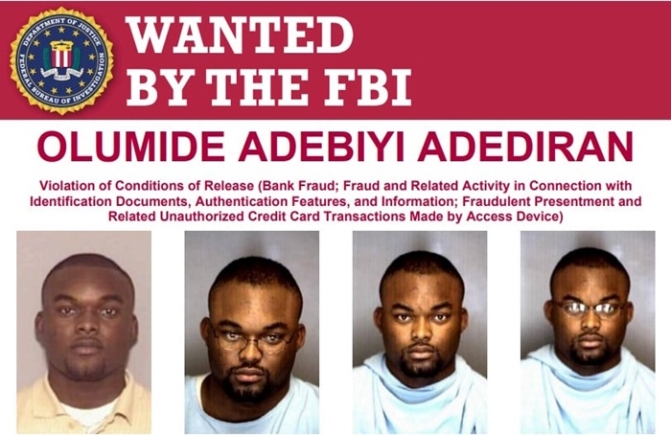 FBI places $10,000 bounty on Nigerian fugitive wanted for fraud in US